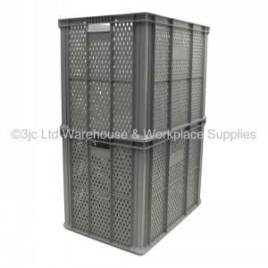 Heavy Duty Stacking Euro Box Vented 60cm 85 Litre